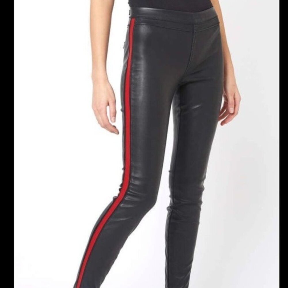 BlankNYC Vegan Womens Leather Black Pull on Pants Size 24 Skinny Leg NWT‎
